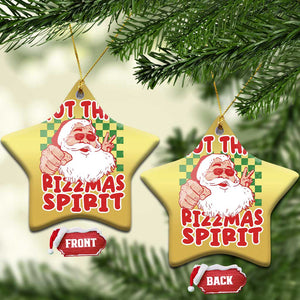 Funny Santa Rizz Xmas Christmas Ornament Got That Rizzmas Spirit Retro Groovy TS02 Star Gold Print Your Wear