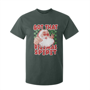 Funny Santa Rizz Christmas T Shirt For Kid Got That Rizzmas Spirit Retro Groovy TS02 Dark Forest Green Print Your Wear