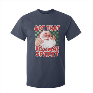 Funny Santa Rizz Christmas T Shirt For Kid Got That Rizzmas Spirit Retro Groovy TS02 Navy Print Your Wear