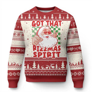 Funny Santa Rizz Xmas Ugly Christmas Sweater Got That Rizzmas Spirit Retro Groovy TS02 Red Print Your Wear