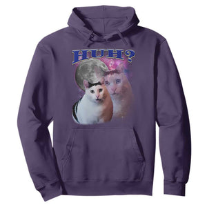 Funny Cat Emotion Meme Hoodie Huh Silly Sarcasm TS02 Purple Print Your Wear