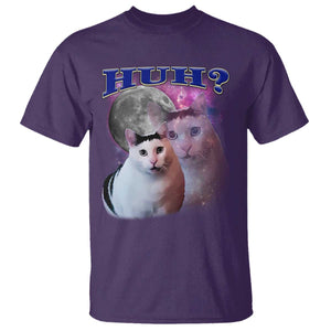 Funny Cat Emotion Meme T Shirt Huh Silly Sarcasm TS02 Purple Print Your Wear