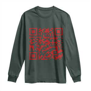 Funny Trump Dance Red Long Sleeve Shirt President 45 47 Dancing Code TS02 Dark Forest Green Print Your Wear