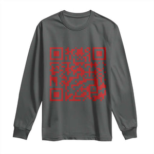 Funny Trump Dance Red Long Sleeve Shirt President 45 47 Dancing Code TS02 Dark Heather Print Your Wear