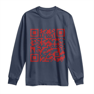 Funny Trump Dance Red Long Sleeve Shirt President 45 47 Dancing Code TS02 Navy Print Your Wear