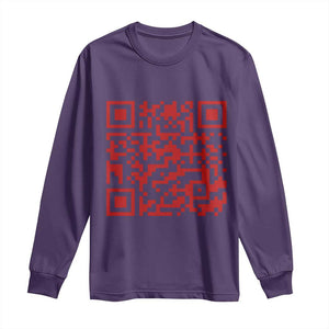 Funny Trump Dance Red Long Sleeve Shirt President 45 47 Dancing Code TS02 Purple Print Your Wear