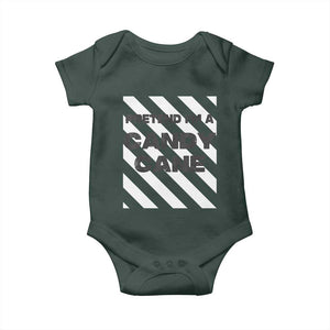 Funny Christmas Costume Baby Onesie Pretend I'm A Candy Cane TS02 Dark Forest Green Print Your Wear