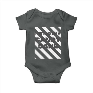 Funny Christmas Costume Baby Onesie Pretend I'm A Candy Cane TS02 Dark Heather Print Your Wear