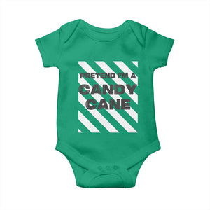 Funny Christmas Costume Baby Onesie Pretend I'm A Candy Cane TS02 Irish Green Print Your Wear