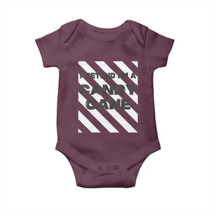 Funny Christmas Costume Baby Onesie Pretend I'm A Candy Cane TS02 Maroon Print Your Wear