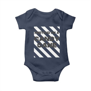 Funny Christmas Costume Baby Onesie Pretend I'm A Candy Cane TS02 Navy Print Your Wear