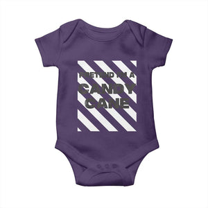 Funny Christmas Costume Baby Onesie Pretend I'm A Candy Cane TS02 Purple Print Your Wear