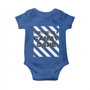 Funny Christmas Costume Baby Onesie Pretend I'm A Candy Cane TS02 Royal Blue Print Your Wear