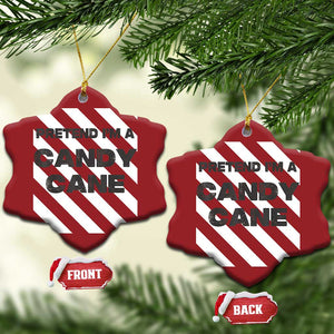 Funny Xmas Costume Christmas Ornament Pretend I'm A Candy Cane TS02 Snow Flake Red Print Your Wear