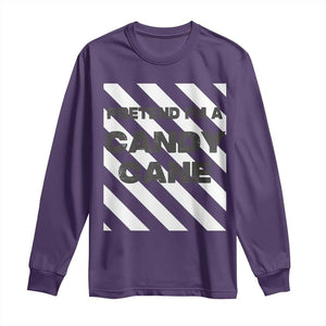 Funny Christmas Costume Long Sleeve Shirt Pretend I'm A Candy Cane TS02 Purple Print Your Wear