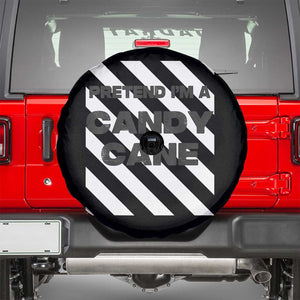 Funny Christmas Costume Spare Tire Cover Pretend I'm A Candy Cane TS02 Black Print Your Wear