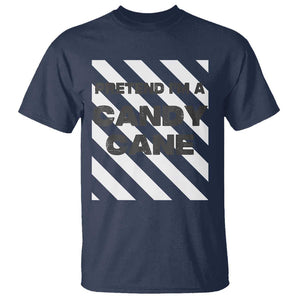 Funny Christmas Costume T Shirt Pretend I'm A Candy Cane TS02 Navy Print Your Wear