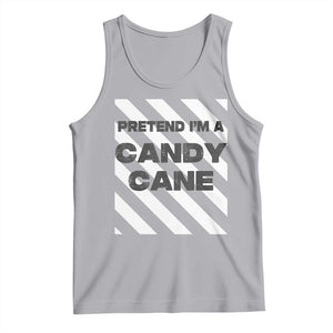 Funny Christmas Costume Tank Top Pretend I'm A Candy Cane TS02 Athletic Heather Print Your Wear