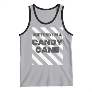 Funny Christmas Costume Tank Top Pretend I'm A Candy Cane TS02 Athletic Heather Black Print Your Wear