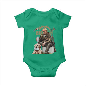 Trump Duck Hunting Baby Onesie Camouflage Old School TS02 Irish Green Print Your Wear