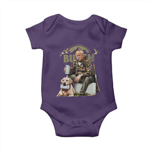 Trump Duck Hunting Baby Onesie Camouflage Old School TS02 Purple Print Your Wear