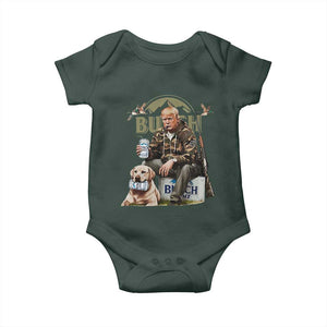 Funny Black Cat Baby Onesie Bruh Retro Cat Meme Graphic TS02 Dark Forest Green Print Your Wear