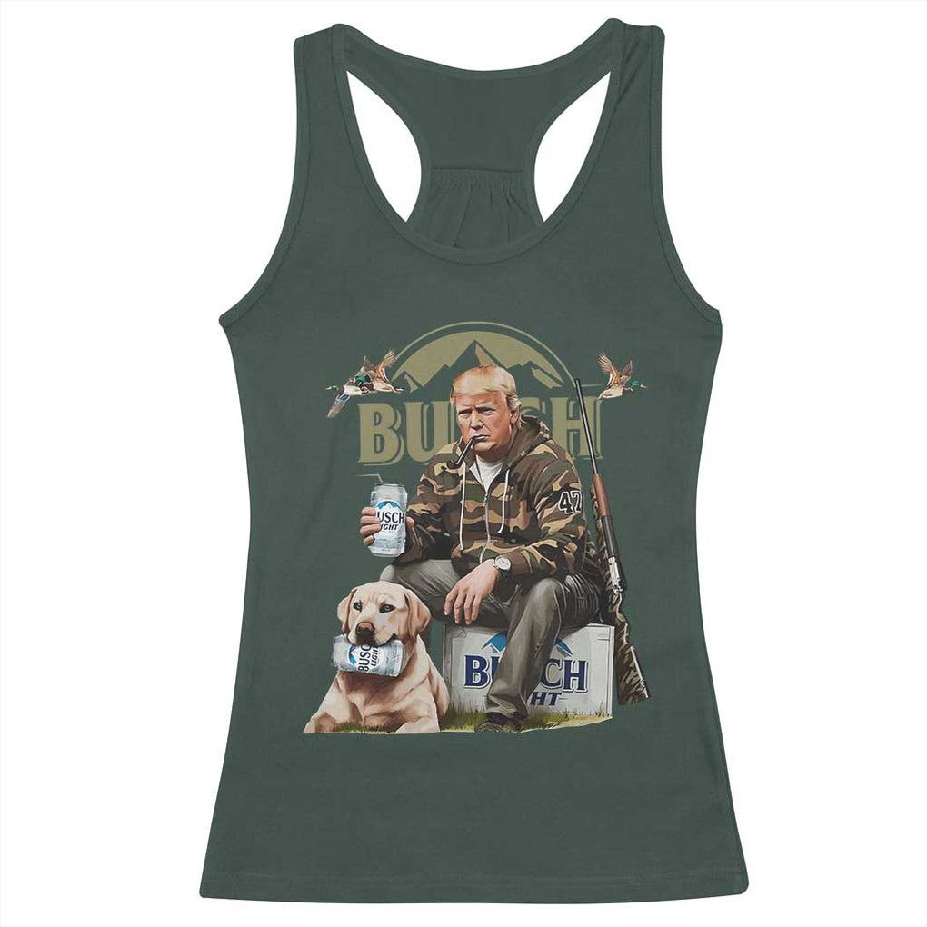 Funny Black Cat Racerback Tank Top Bruh Retro Cat Meme Graphic TS02 Dark Forest Green Print Your Wear