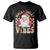 Retro Santa Christmas T Shirt Groovy Cute Santa Claus Christmas Vibes Xmas TS02 Black Print Your Wear