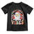 Retro Santa Christmas Toddler T Shirt Groovy Cute Santa Claus Christmas Vibes Xmas TS02 Black Print Your Wear