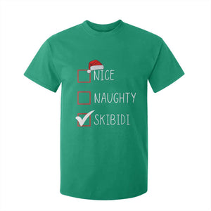 Nice Naughty Skibidi T Shirt For Kid Funny Christmas Santa List TS02 Irish Green Print Your Wear