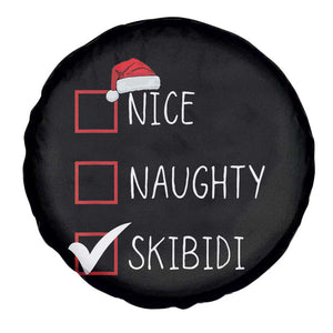 Nice Naughty Skibidi Spare Tire Cover Funny Christmas Santa List TS02 Print Your Wear