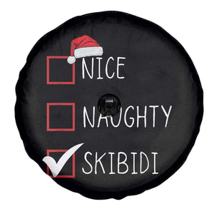 Nice Naughty Skibidi Spare Tire Cover Funny Christmas Santa List TS02 Print Your Wear