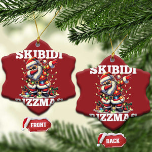 Funny Dabbing Santa Rizz Xmas Christmas Ornament Skibidi Rizzmas Xmas Lights TS02 Snow Flake Red Print Your Wear