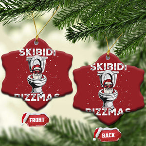 Funny Santa Rizz Xmas Christmas Ornament Skibiti Toilet Rizzmas TS02 Snow Flake Red Print Your Wear