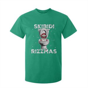 Funny Santa Rizz Christmas T Shirt For Kid Skibiti Toilet Rizzmas TS02 Irish Green Print Your Wear