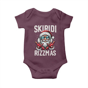 Christmas Bruh Baby Onesie Green Xmas Santa Hat Festive Vibe TS02 Maroon Print Your Wear