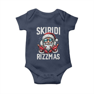 Christmas Bruh Baby Onesie Green Xmas Santa Hat Festive Vibe TS02 Navy Print Your Wear