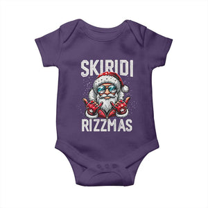 Christmas Bruh Baby Onesie Green Xmas Santa Hat Festive Vibe TS02 Purple Print Your Wear