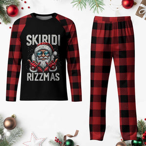 Christmas Bruh Plaid Pajama Set Green Xmas Santa Hat Festive Vibe TS02 Buffalo Plaid Print Your Wear