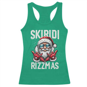 Christmas Bruh Racerback Tank Top Green Xmas Santa Hat Festive Vibe TS02 Irish Green Print Your Wear