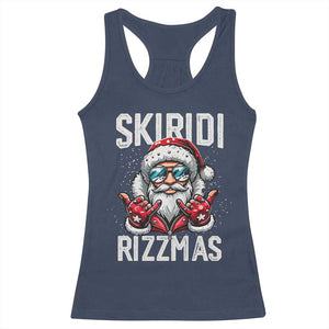 Christmas Bruh Racerback Tank Top Green Xmas Santa Hat Festive Vibe TS02 Navy Print Your Wear