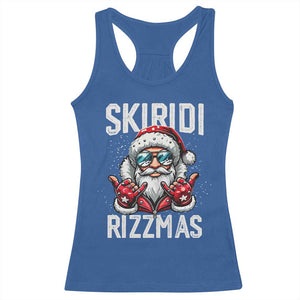 Christmas Bruh Racerback Tank Top Green Xmas Santa Hat Festive Vibe TS02 Royal Blue Print Your Wear