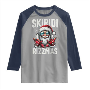 Christmas Bruh Raglan Shirt Green Xmas Santa Hat Festive Vibe TS02 Sport Gray Navy Print Your Wear