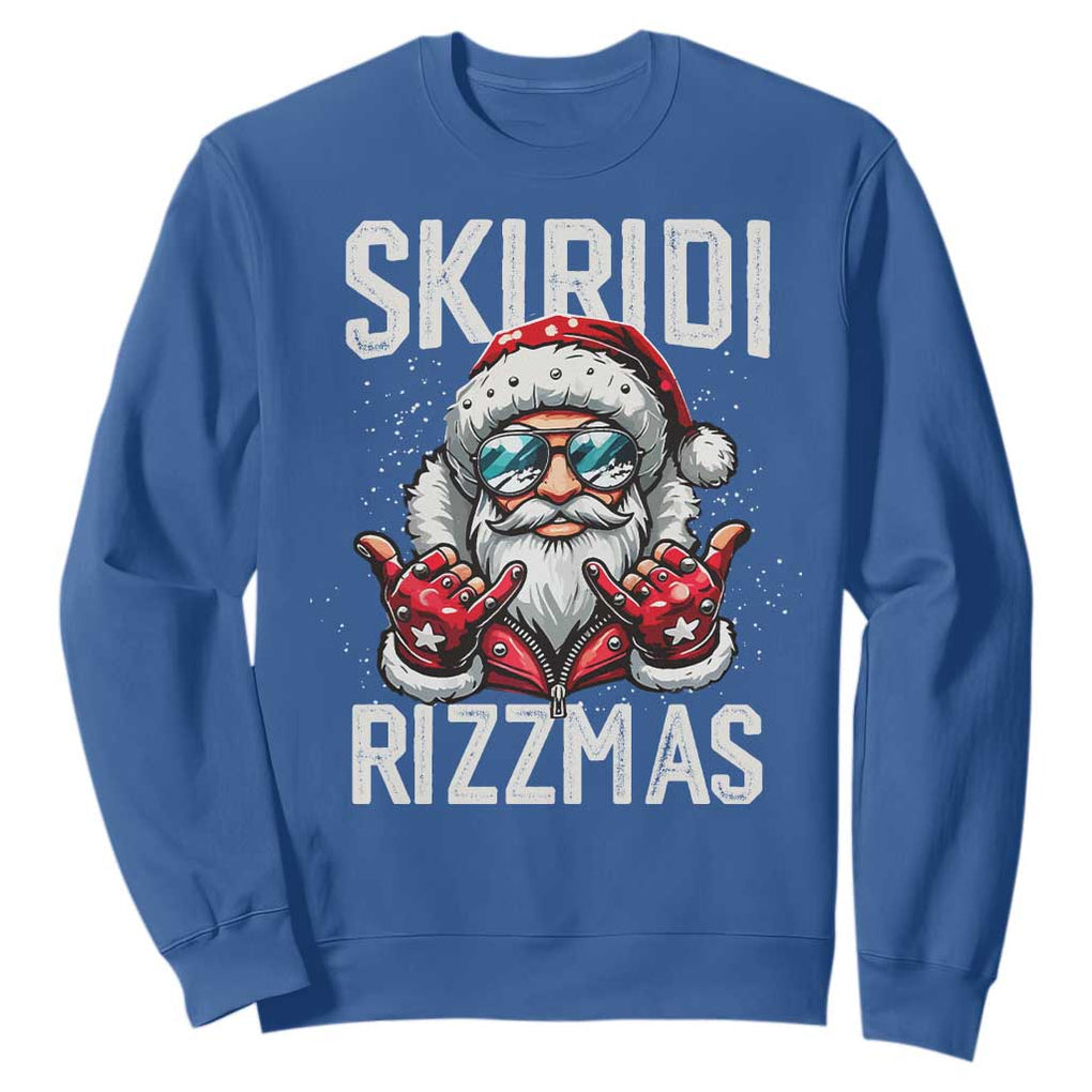 Christmas Bruh Sweatshirt Green Xmas Santa Hat Festive Vibe TS02 Royal Blue Print Your Wear