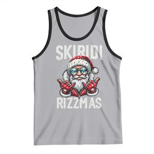 Christmas Bruh Tank Top Green Xmas Santa Hat Festive Vibe TS02 Athletic Heather Black Print Your Wear