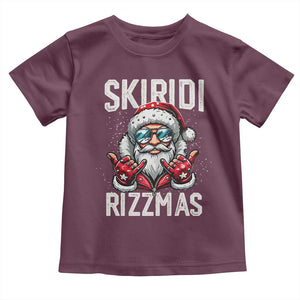 Christmas Bruh Toddler T Shirt Green Xmas Santa Hat Festive Vibe TS02 Maroon Print Your Wear