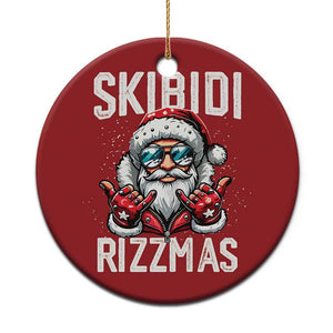 Funny Santa Rizz Xmas Christmas Ornament Skibidi Rizzmas Gen Alpha Slang Cool Santa TS02 Print Your Wear