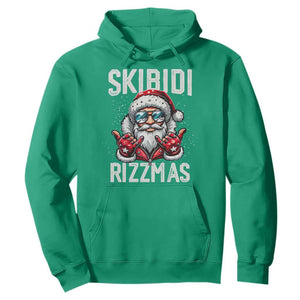 Funny Santa Rizz Christmas Hoodie Skibidi Rizzmas Gen Alpha Slang Cool Santa TS02 Irish Green Print Your Wear