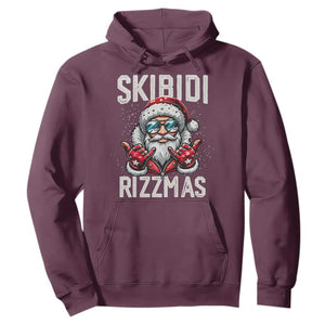 Funny Santa Rizz Christmas Hoodie Skibidi Rizzmas Gen Alpha Slang Cool Santa TS02 Maroon Print Your Wear