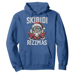 Funny Santa Rizz Christmas Hoodie Skibidi Rizzmas Gen Alpha Slang Cool Santa TS02 Royal Blue Print Your Wear